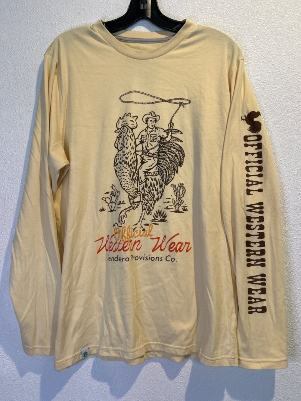 Sendero Provisions L/S Shirt Large Brown Ranch Western Rooster Cowboy